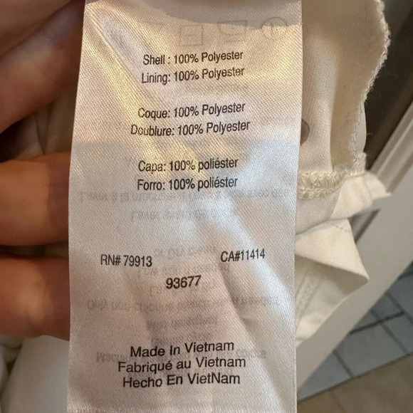 Jessica Simpson Maternity Cream Floral Asymmetrical Chiffon Ruffle Dress Size S - Picture 13 of 14